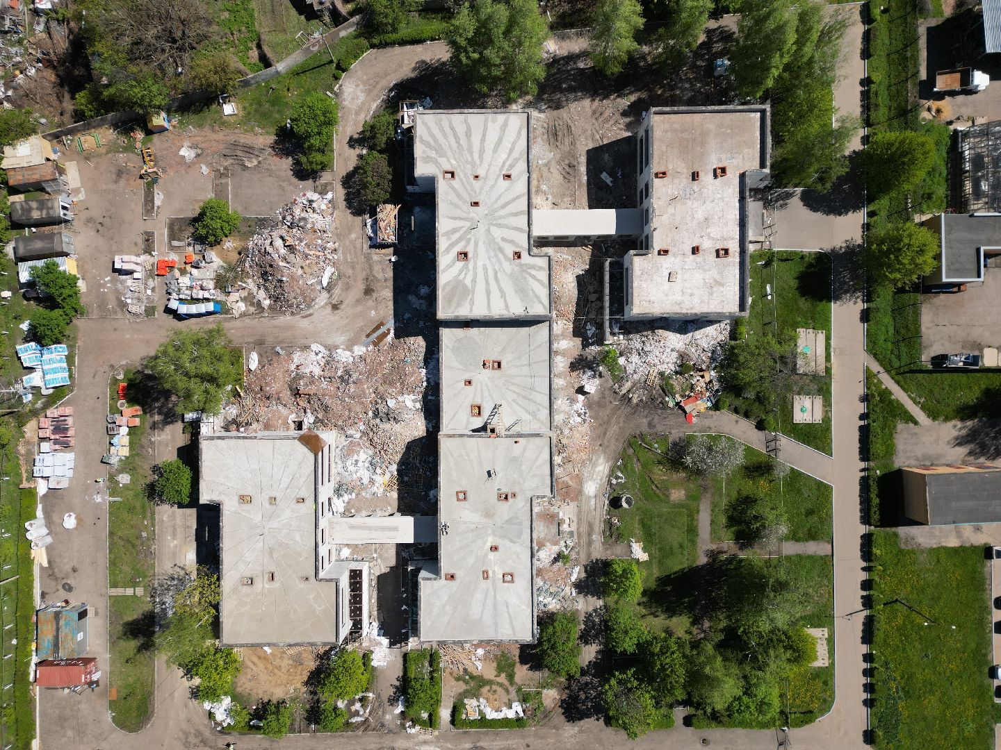 видео с коптера, детский сад, серебряные пруды,