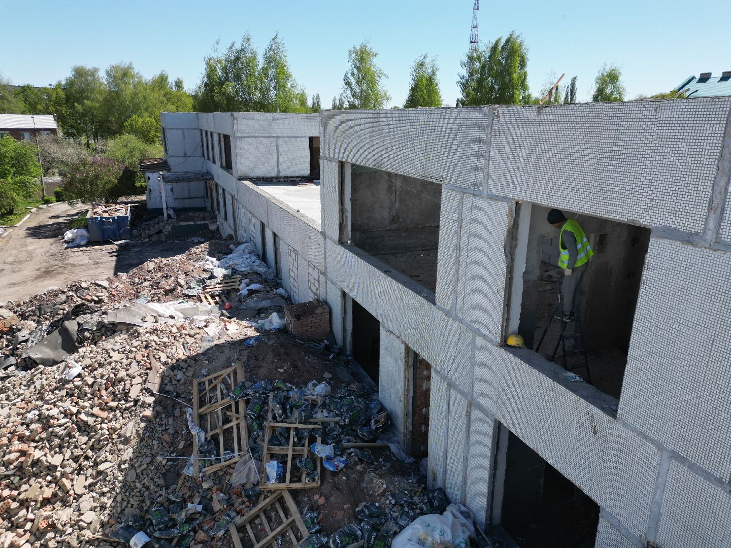 видео с коптера, детский сад, серебряные пруды,
