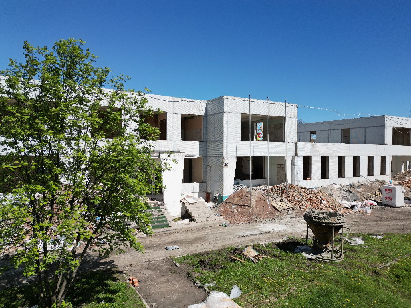 видео с коптера, детский сад, серебряные пруды,