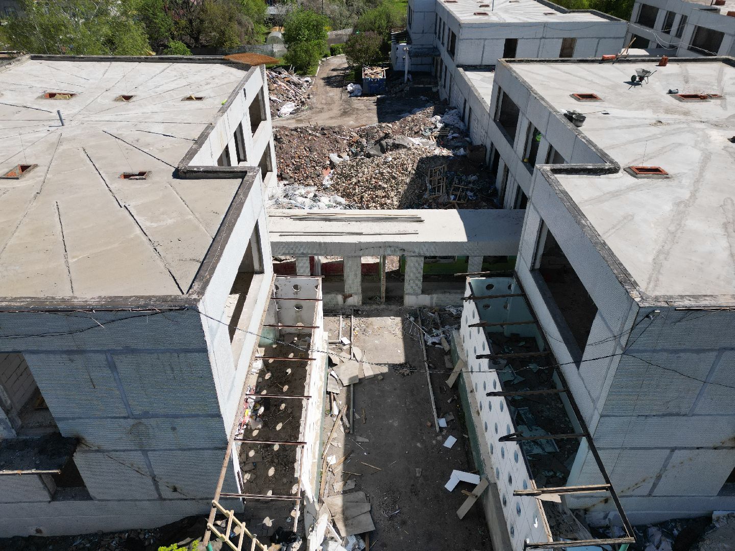 видео с коптера, детский сад, серебряные пруды,