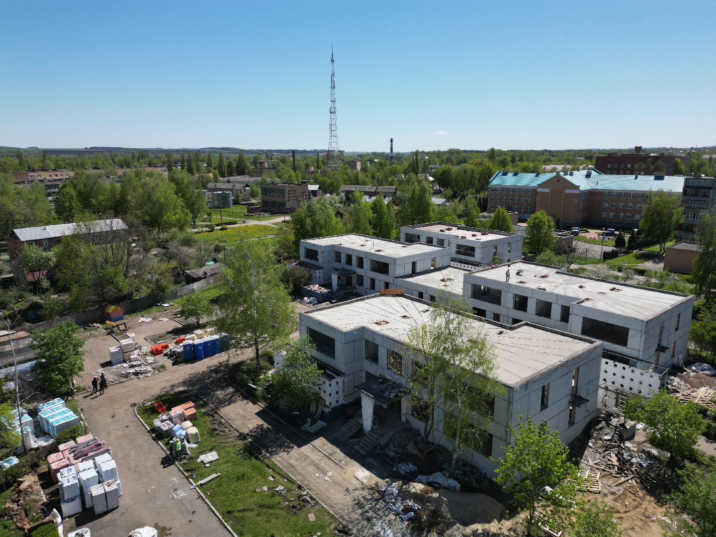 видео с коптера, детский сад, серебряные пруды,