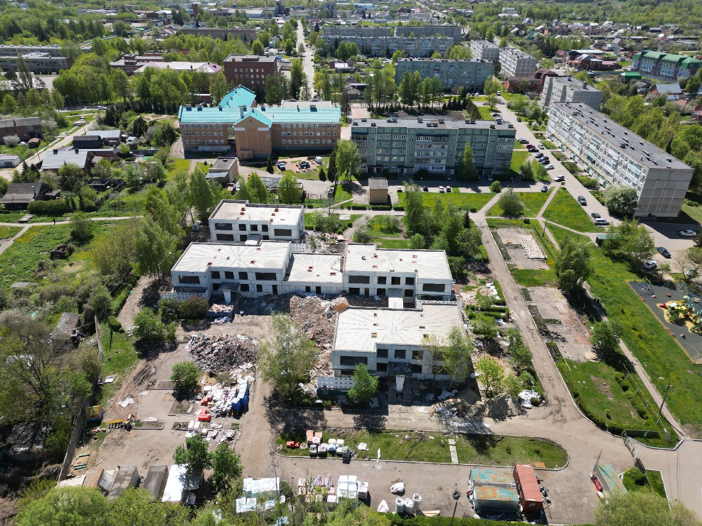 видео с коптера, детский сад, серебряные пруды,