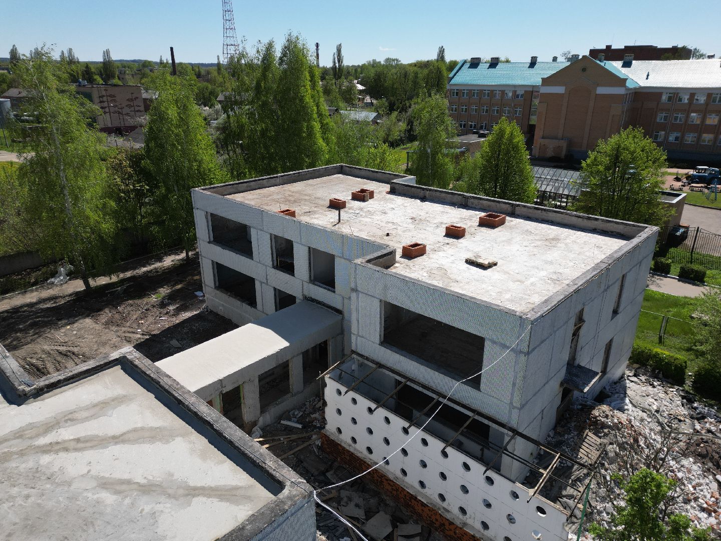 видео с коптера, детский сад, серебряные пруды,