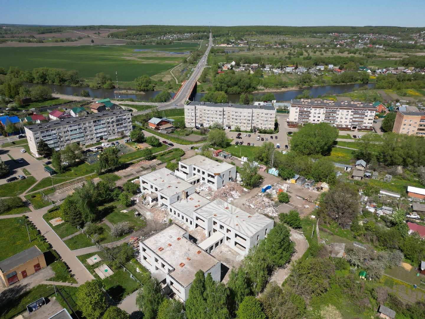 видео с коптера, детский сад, серебряные пруды,