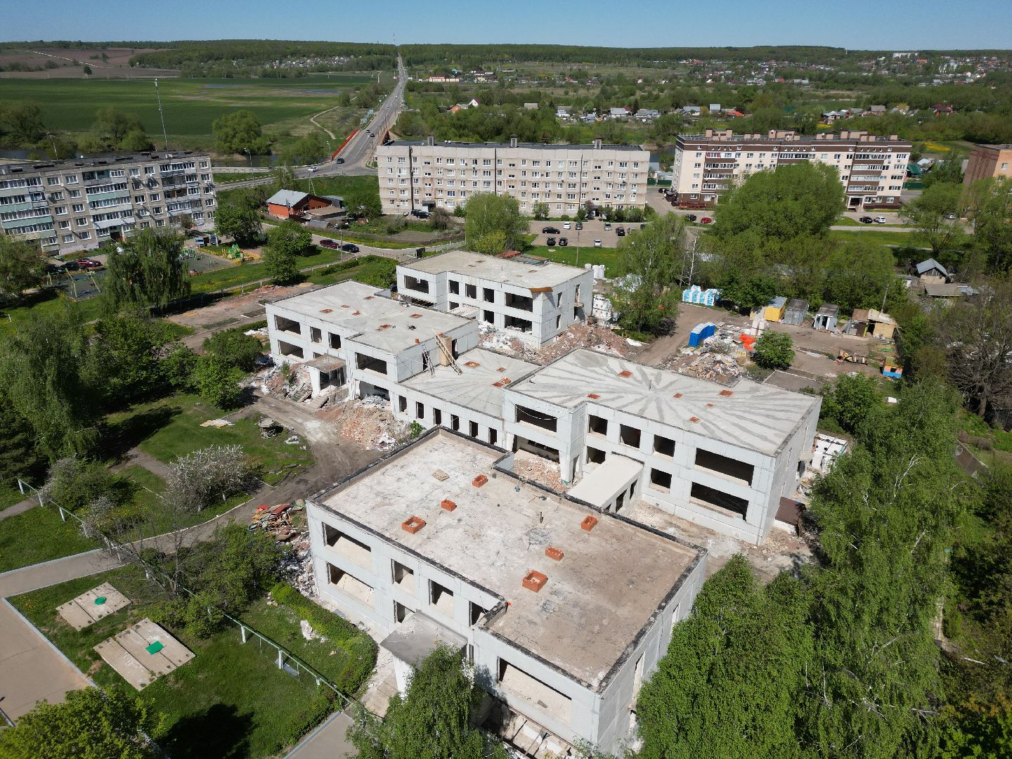 видео с коптера, детский сад, серебряные пруды,