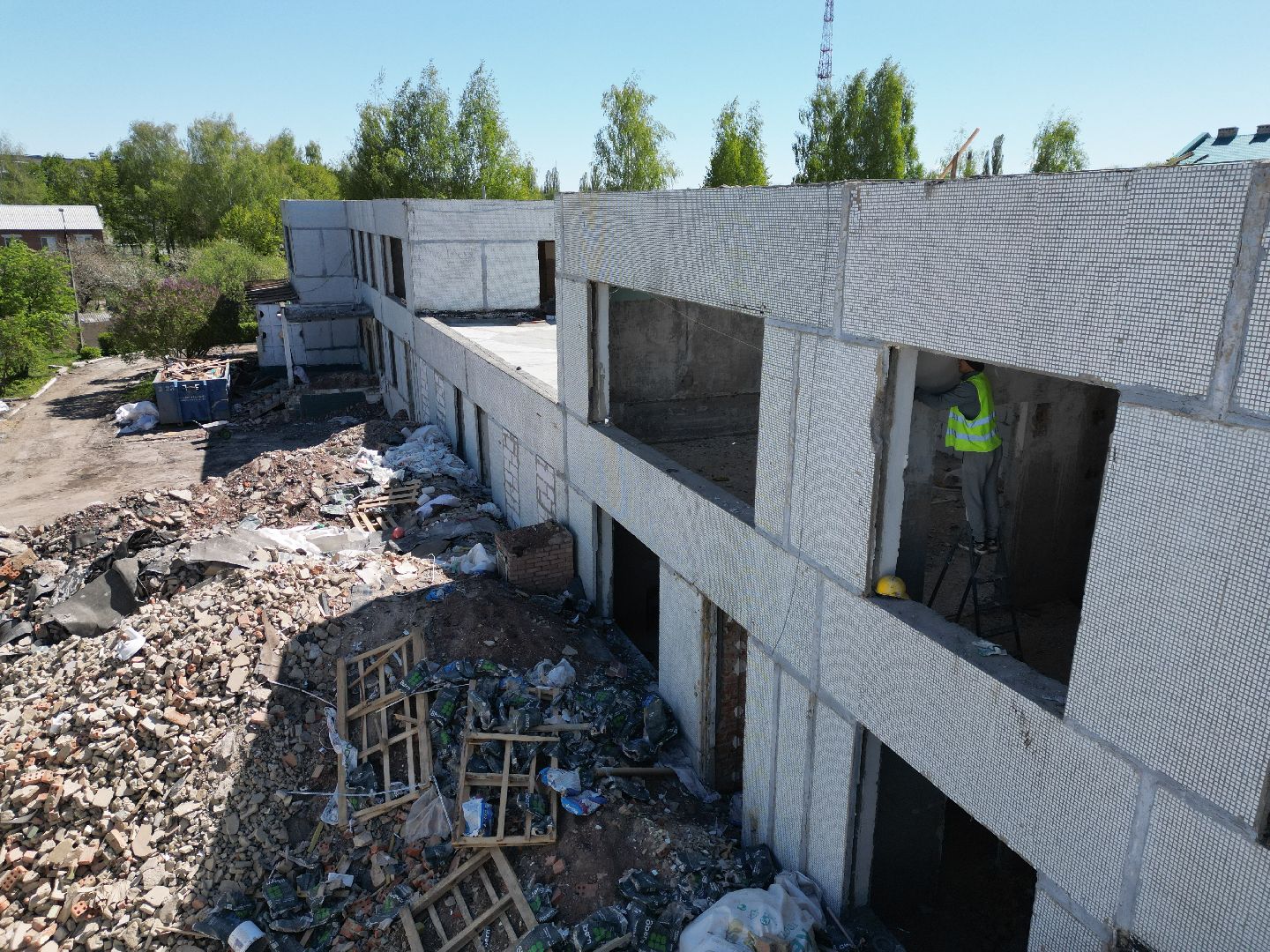 видео с коптера, детский сад, серебряные пруды,