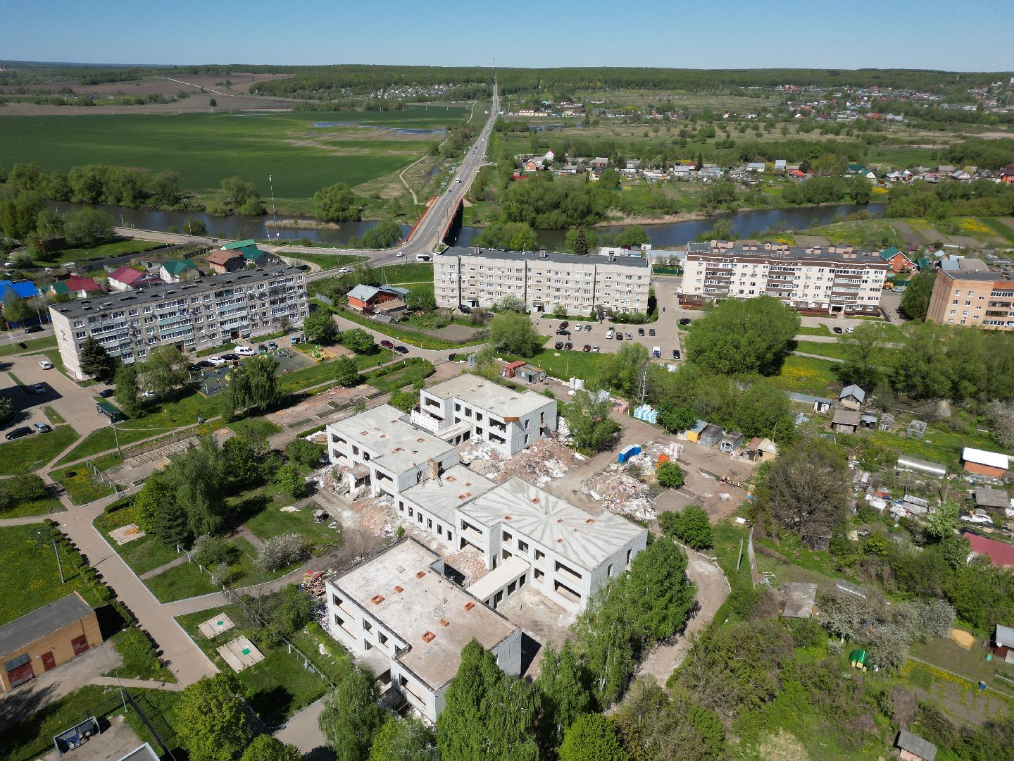 видео с коптера, детский сад, серебряные пруды,