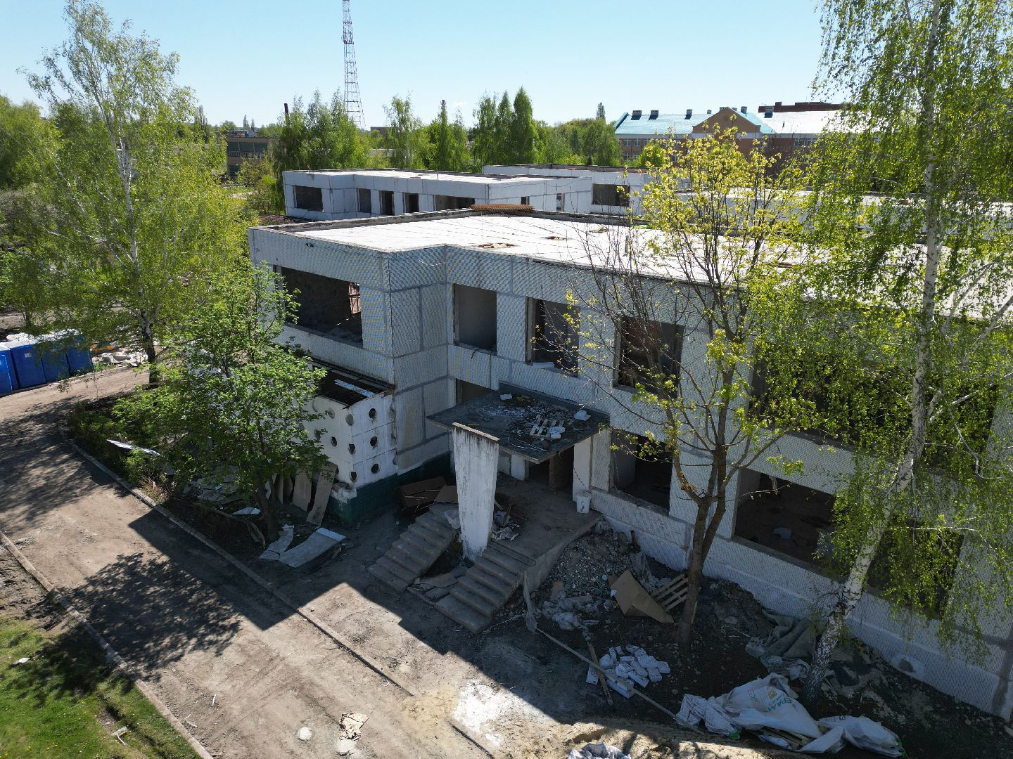 видео с коптера, детский сад, серебряные пруды,