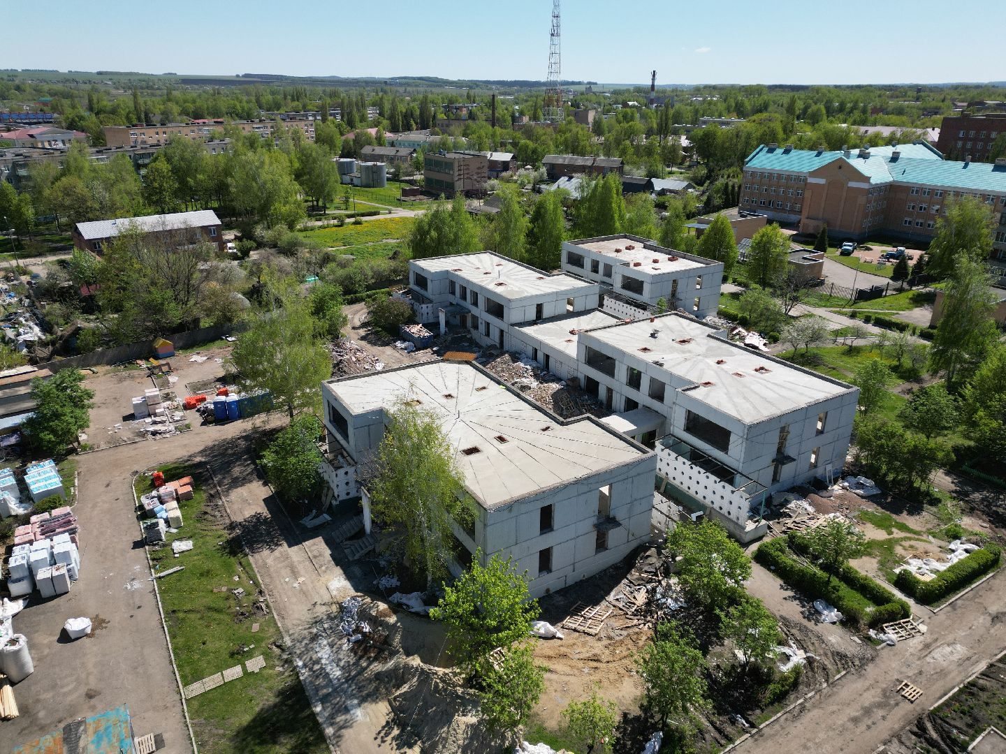 видео с коптера, детский сад, серебряные пруды,