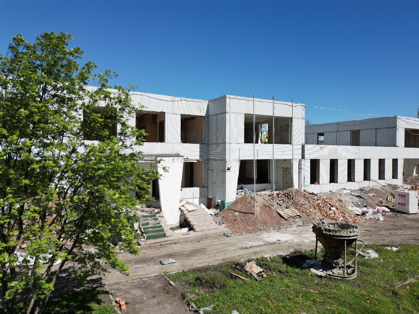 видео с коптера, детский сад, серебряные пруды,