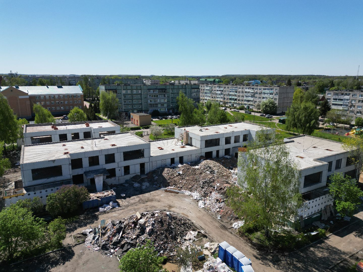 видео с коптера, детский сад, серебряные пруды,