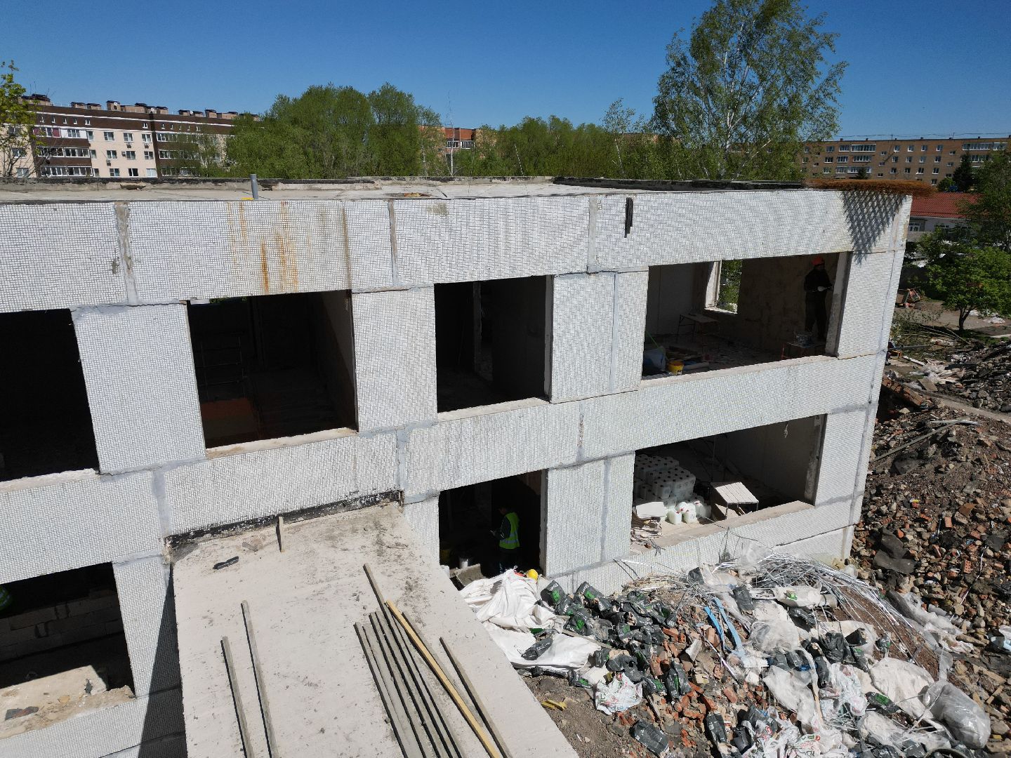 видео с коптера, детский сад, серебряные пруды,