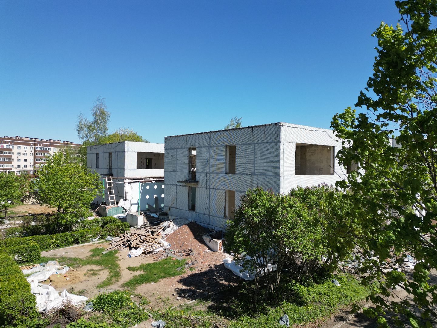 видео с коптера, детский сад, серебряные пруды,