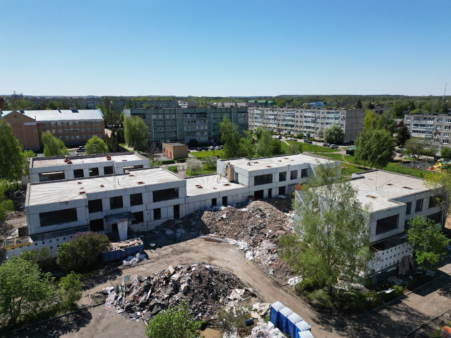 видео с коптера, детский сад, серебряные пруды,