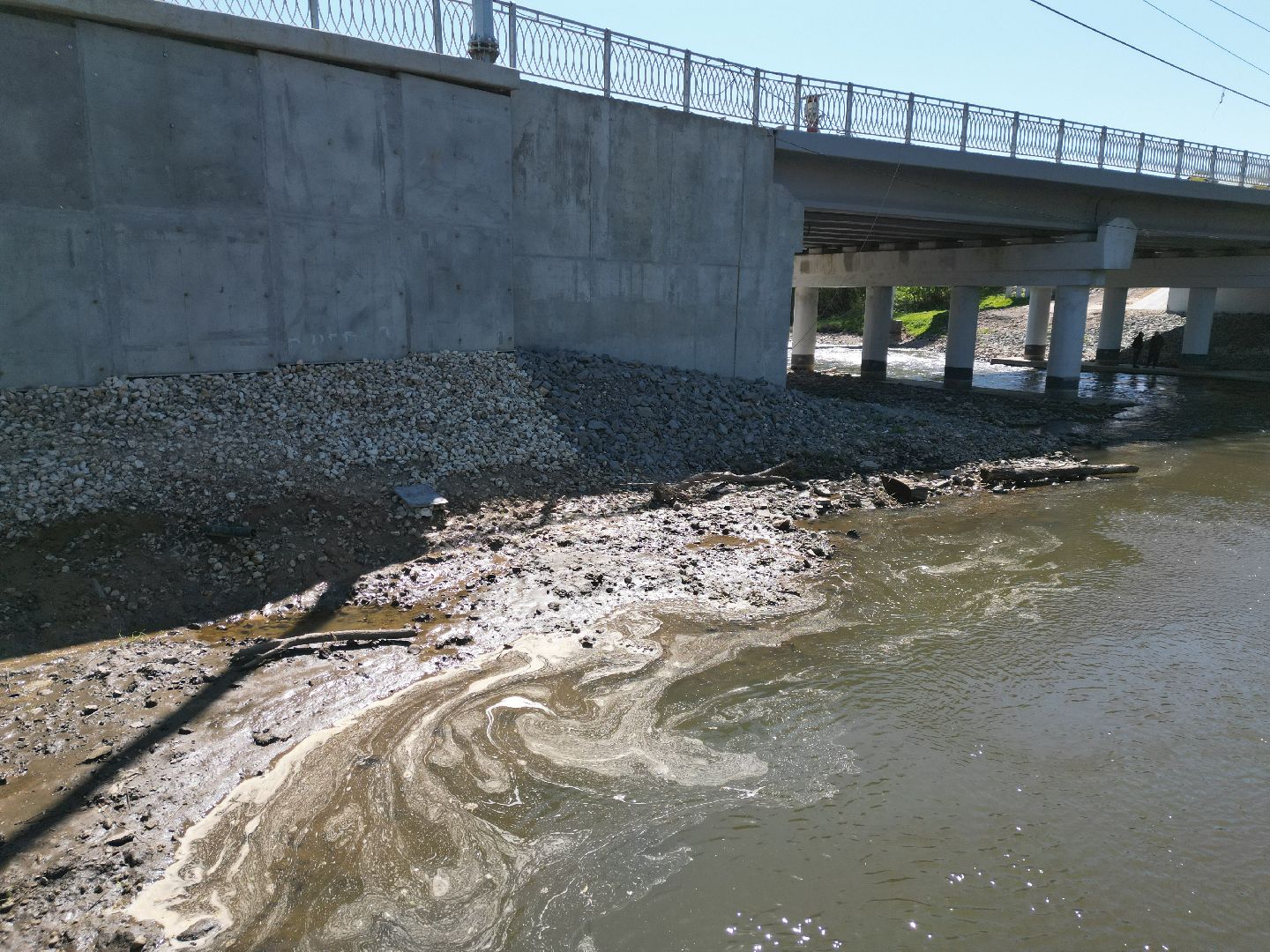 видео с коптера, мост, серебряные пруды,