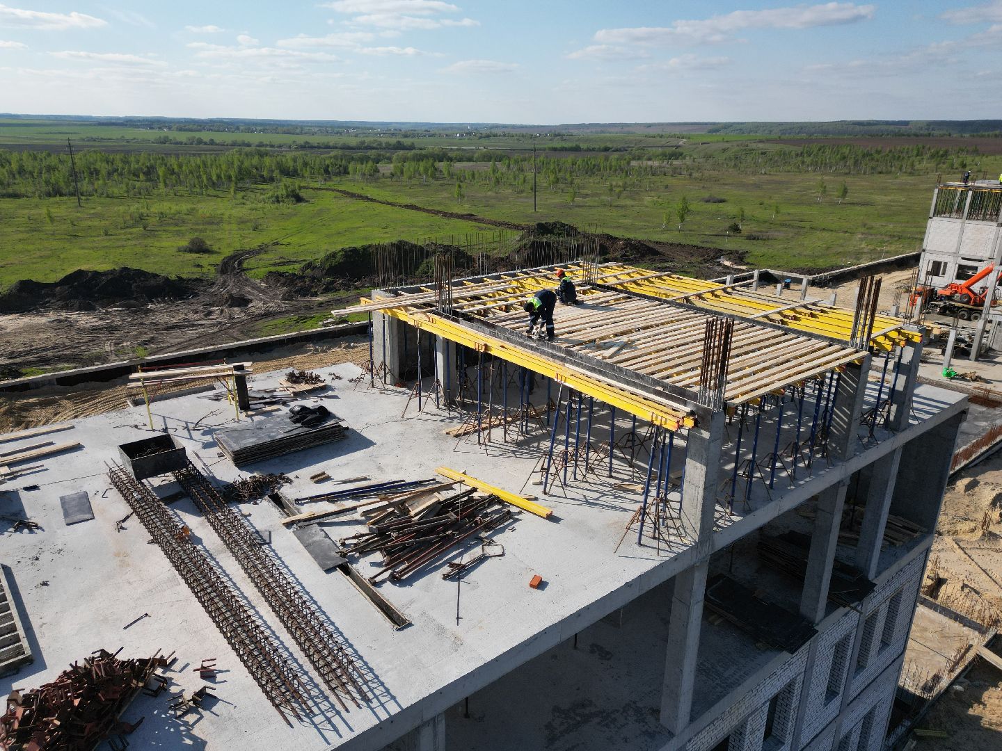 видео с коптера, школа, зарайск,