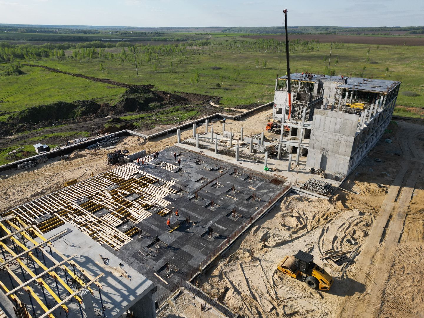 видео с коптера, школа, зарайск,