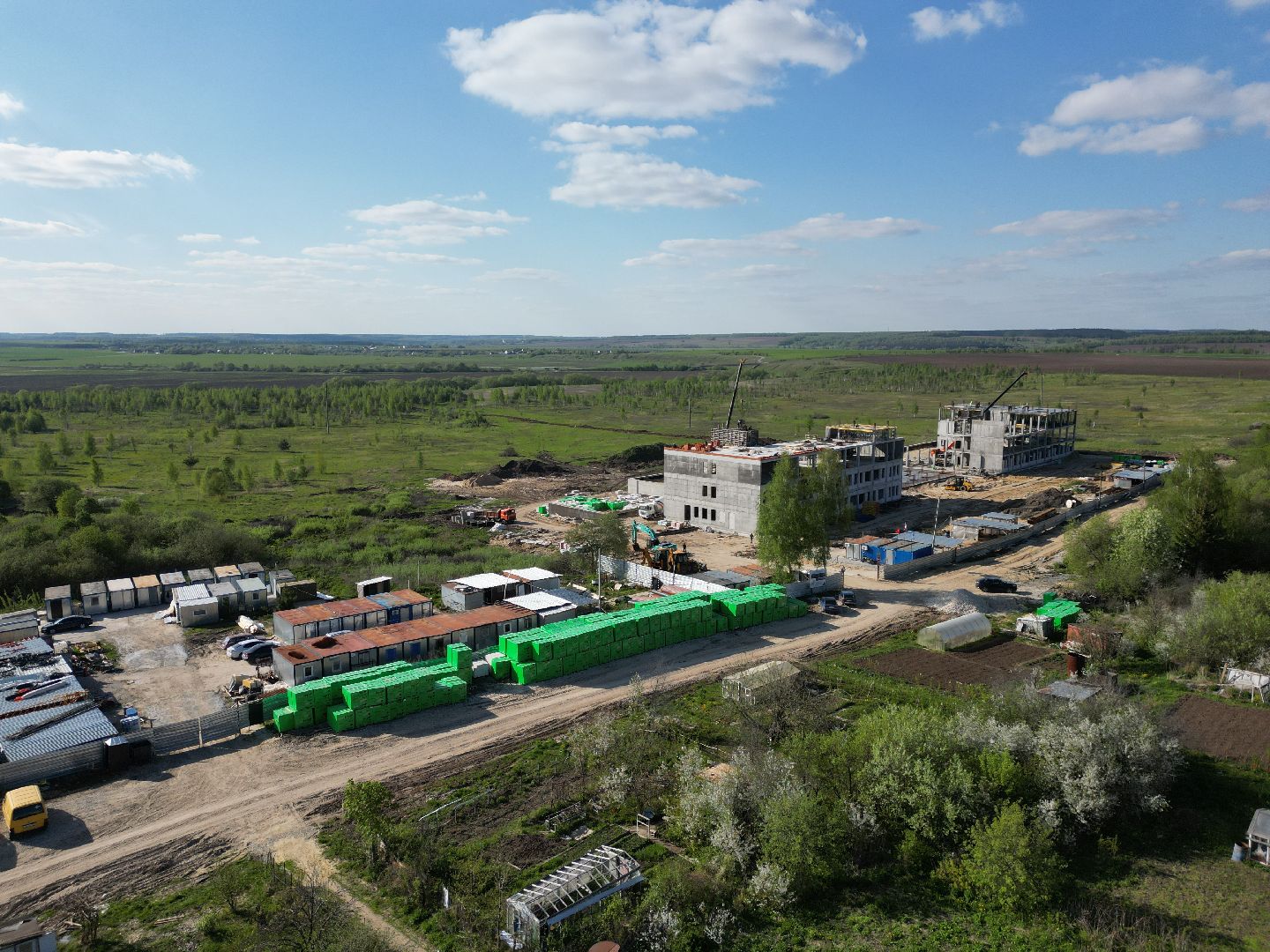 видео с коптера, школа, зарайск,