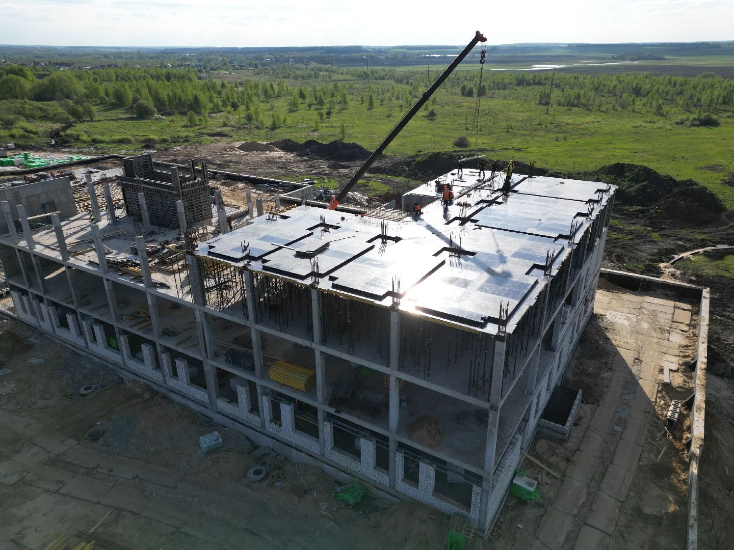 видео с коптера, школа, зарайск,