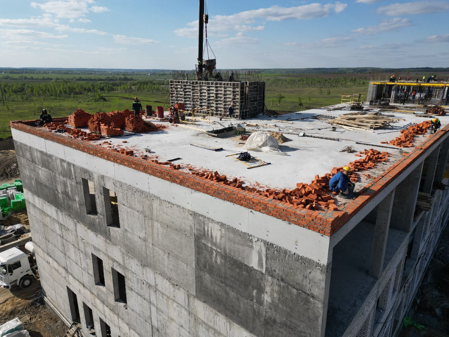 видео с коптера, школа, зарайск,