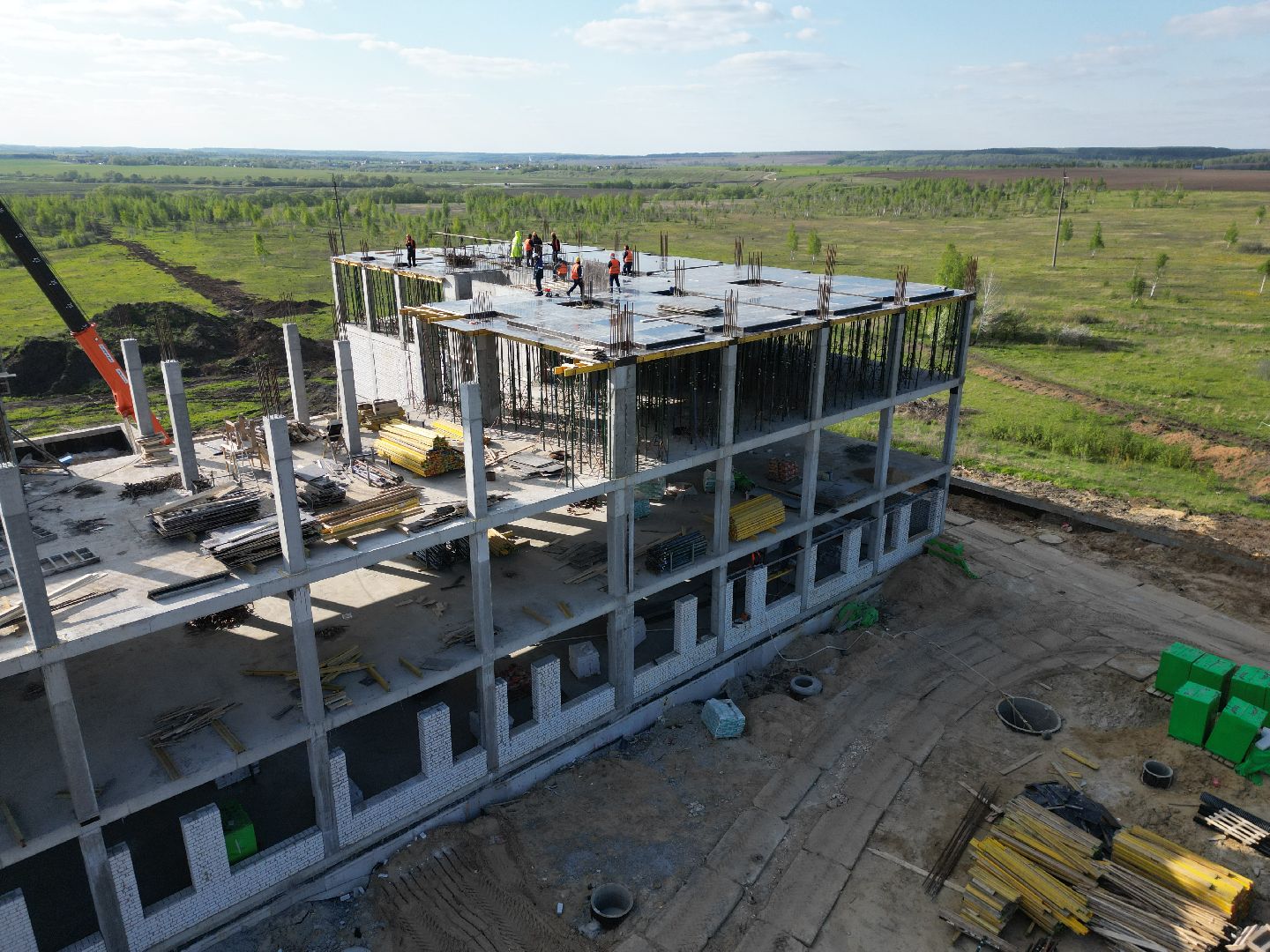 видео с коптера, школа, зарайск,