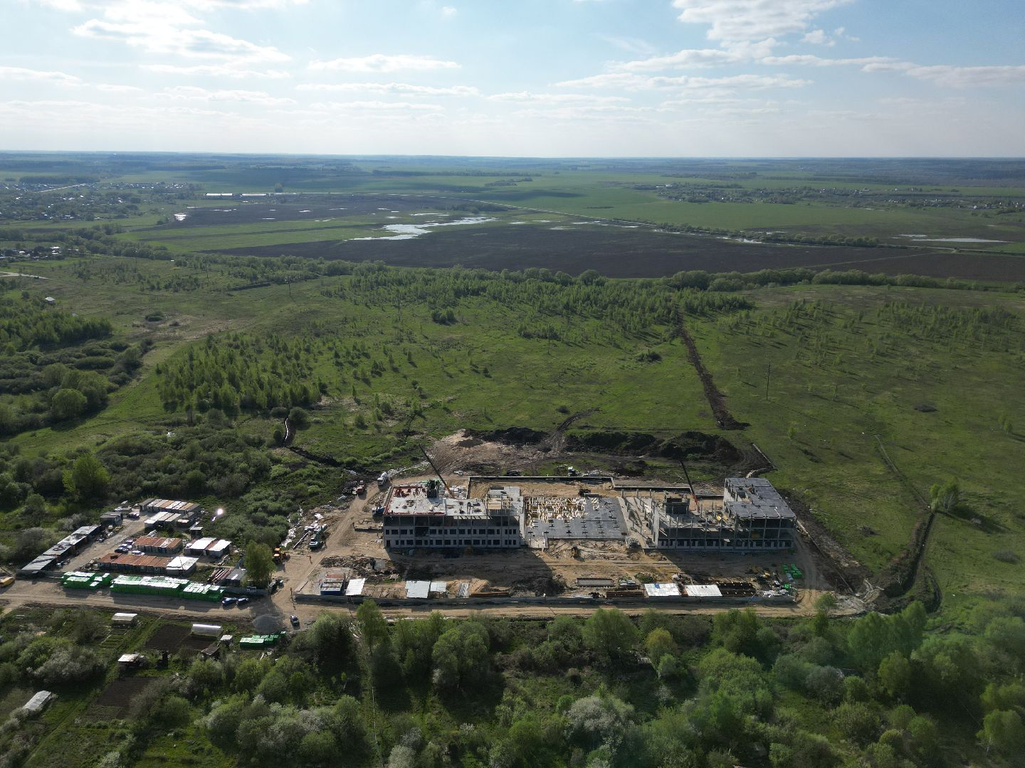 видео с коптера, школа, зарайск,