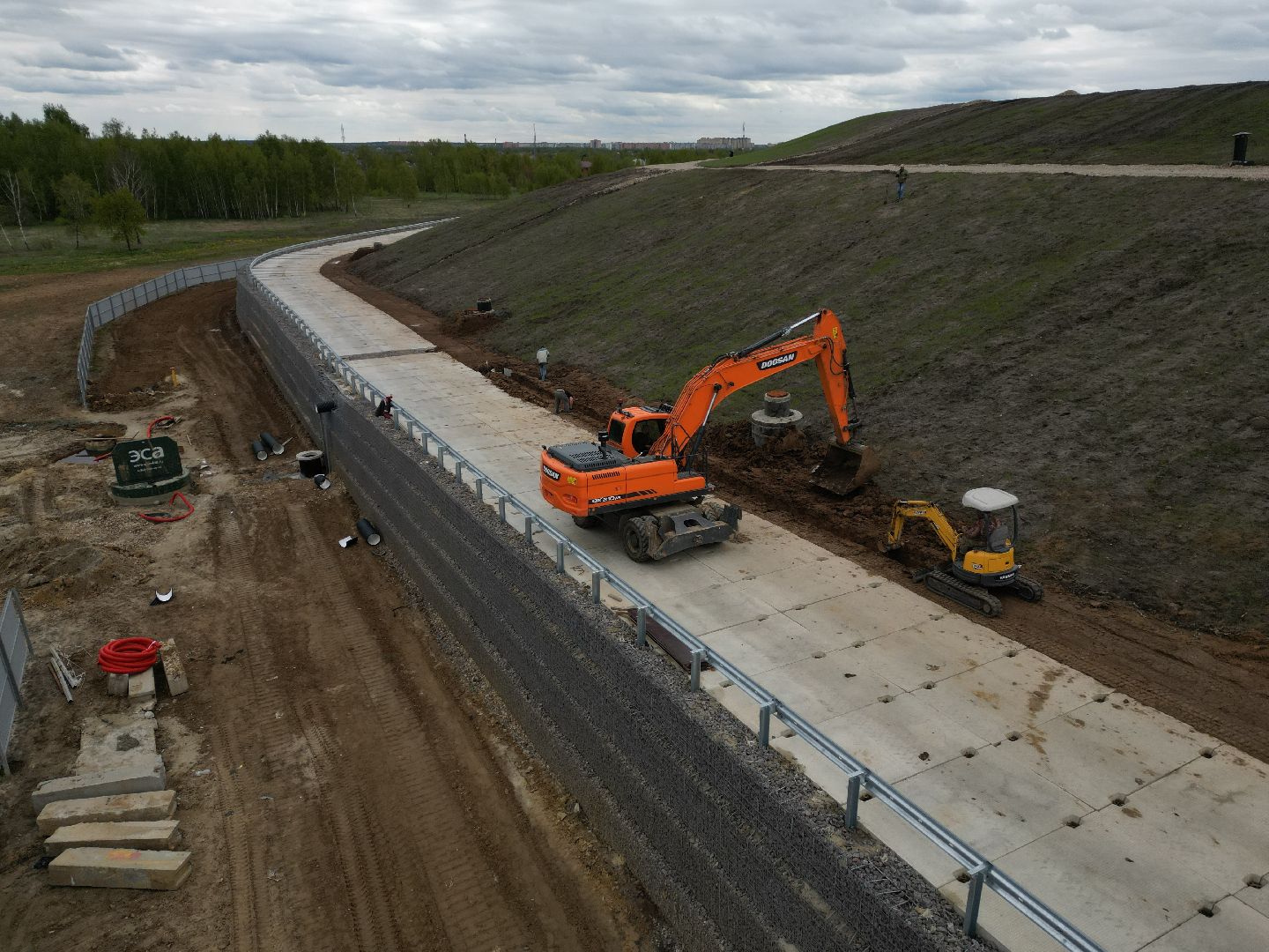 видео с коптера, полигон, егорьевск,