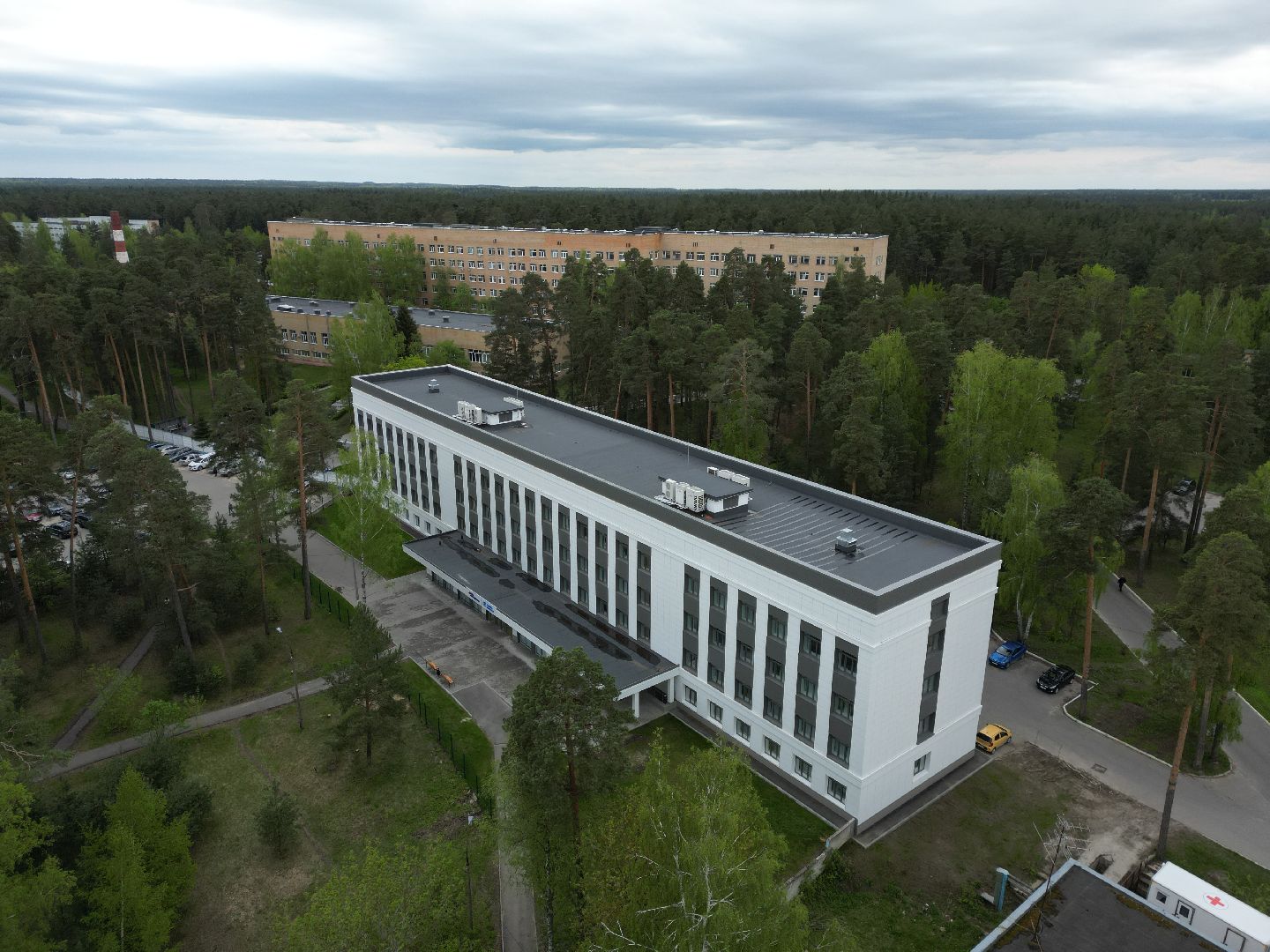 видео с коптера, поликлиника, егорьевск,