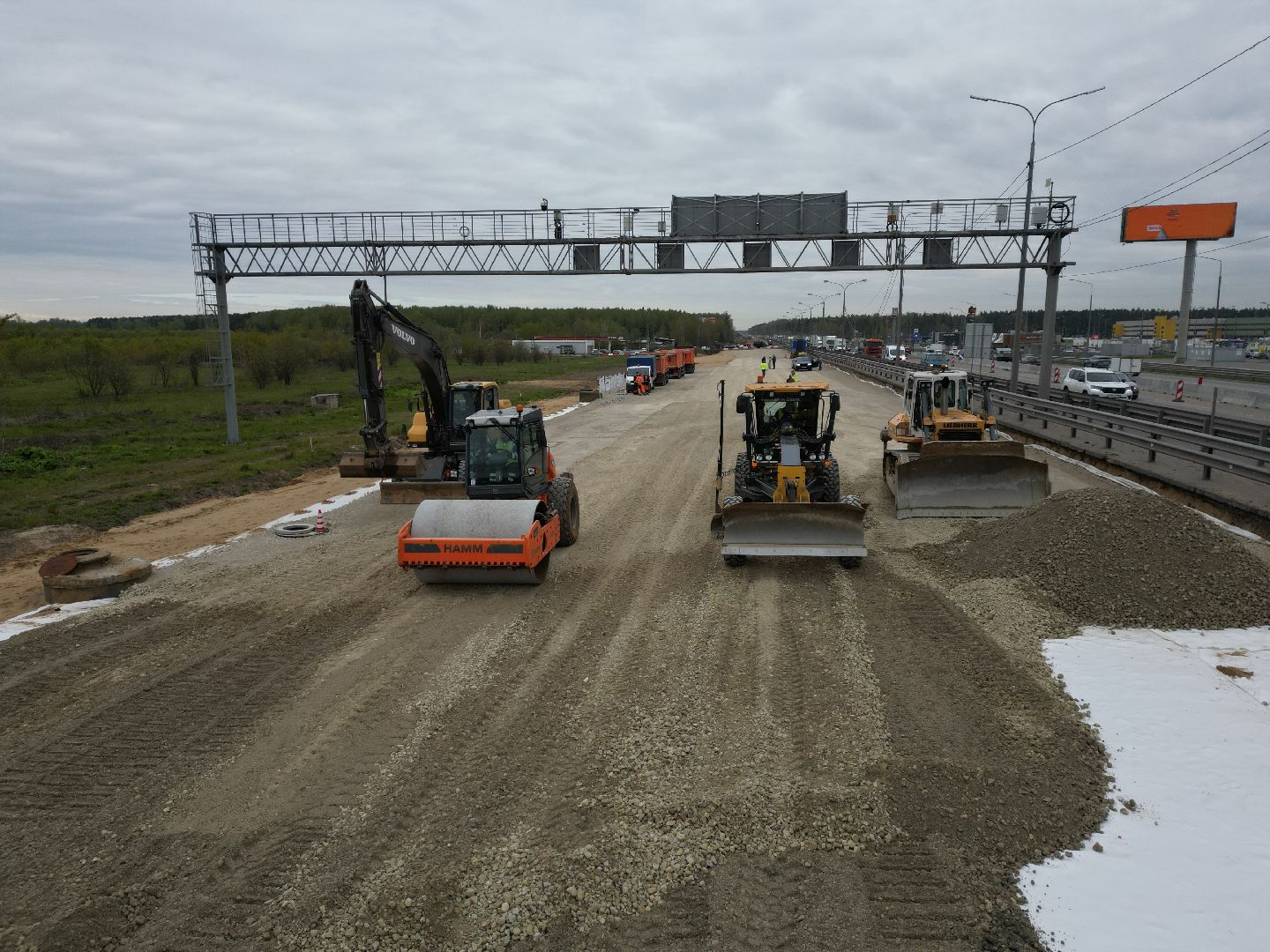 видео с коптера, шоссе, пушкинский,