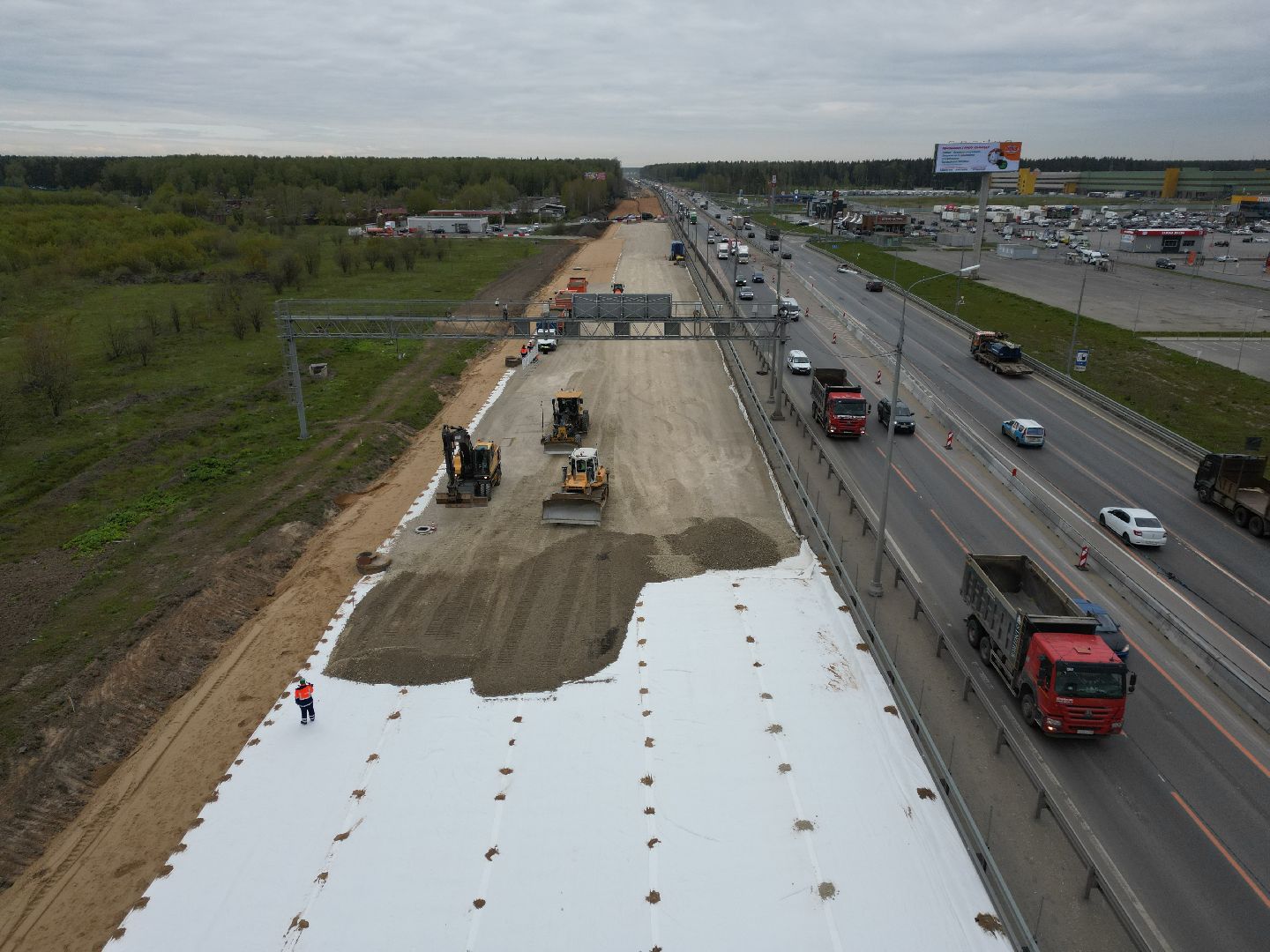 видео с коптера, шоссе, пушкинский,