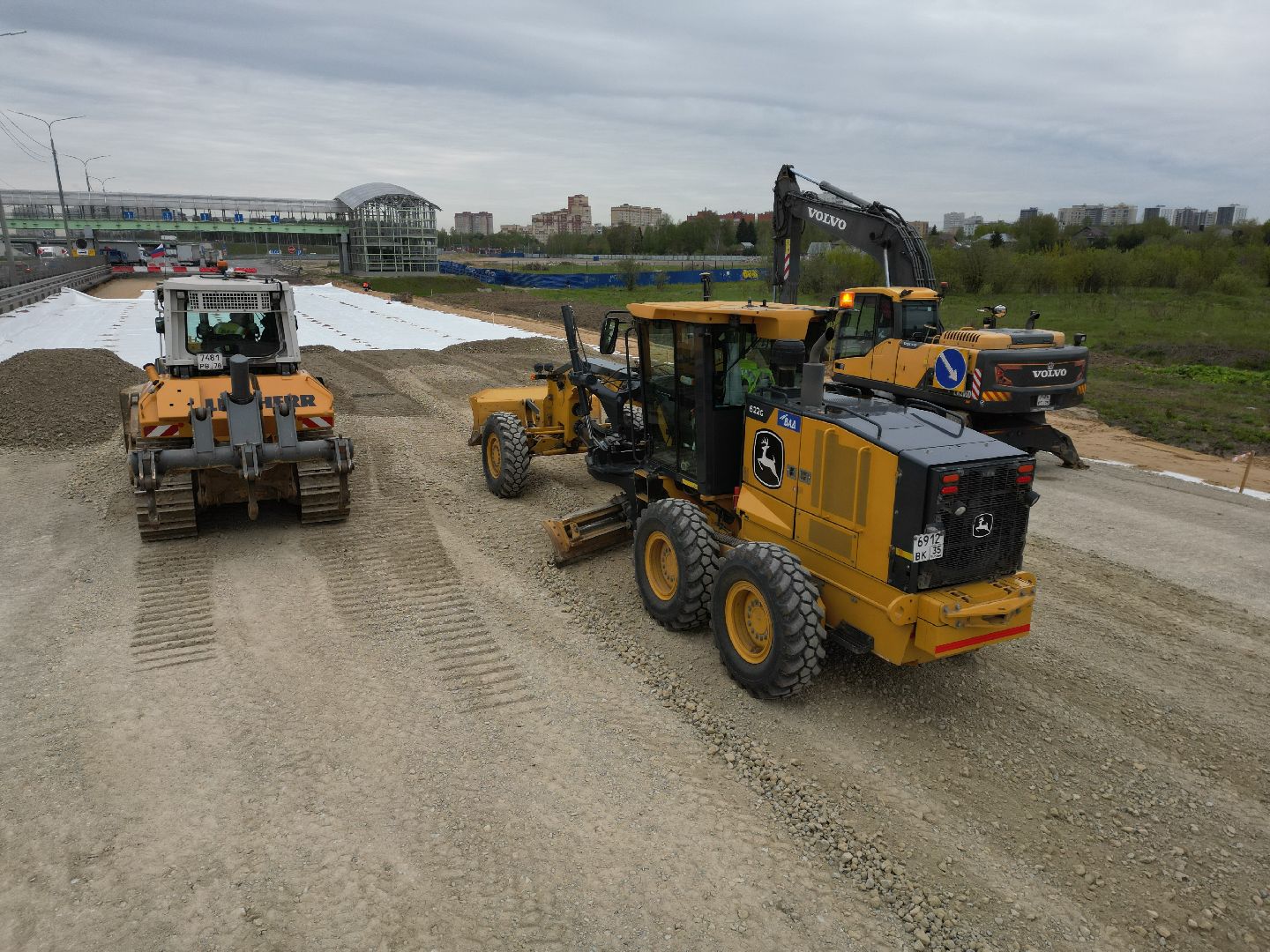 видео с коптера, шоссе, пушкинский,