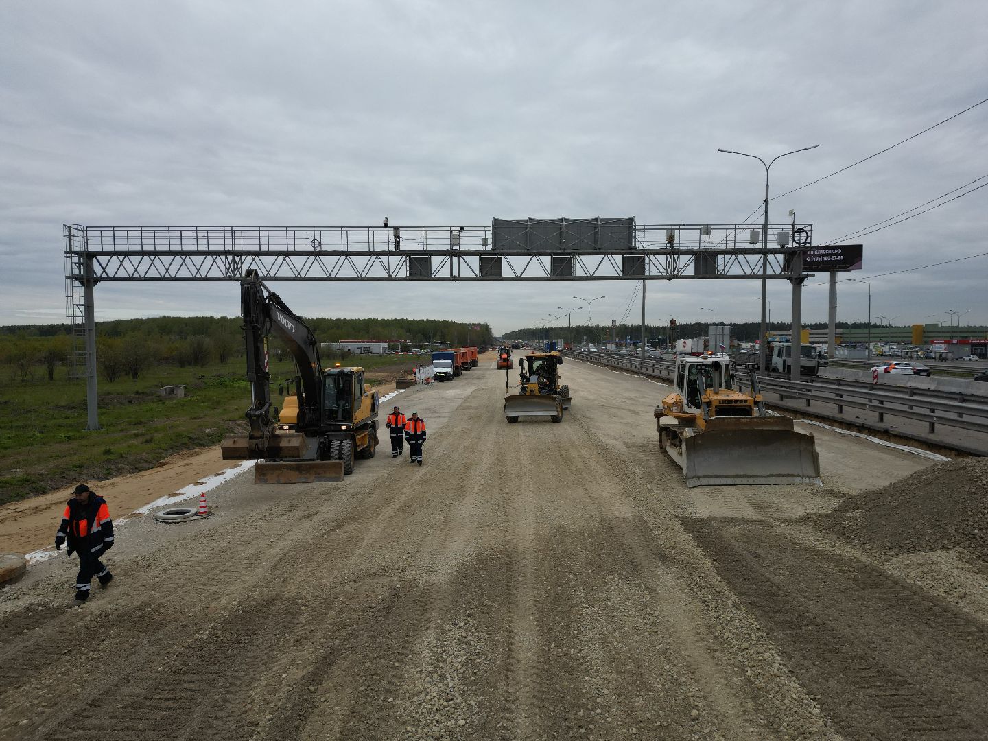 видео с коптера, шоссе, пушкинский,