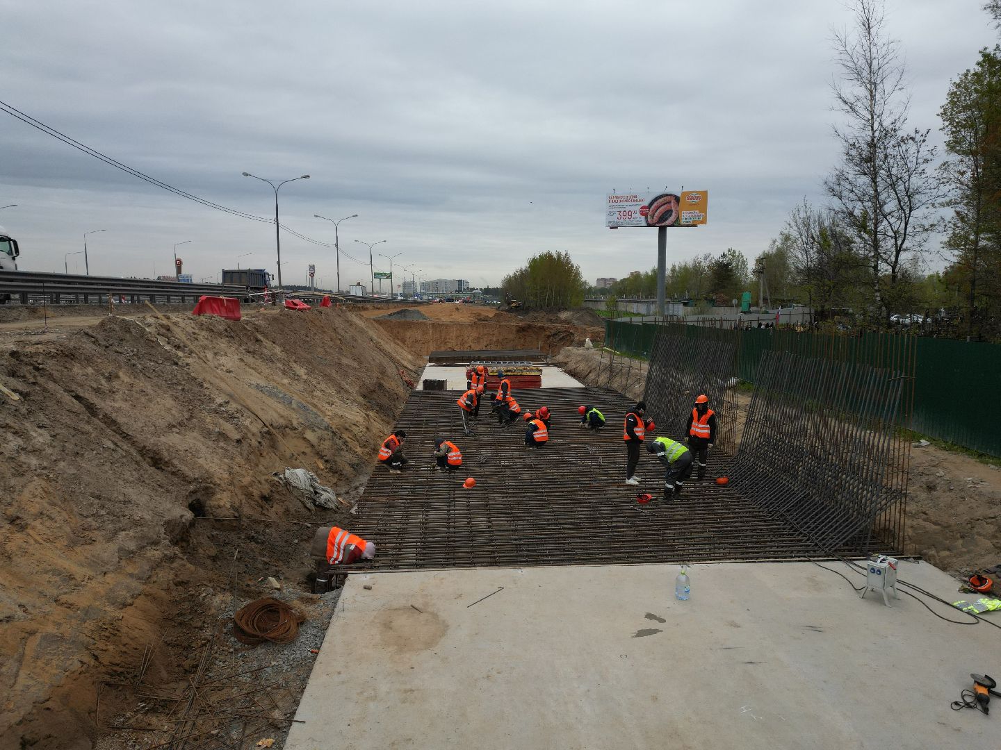 видео с коптера, шоссе, пушкинский,