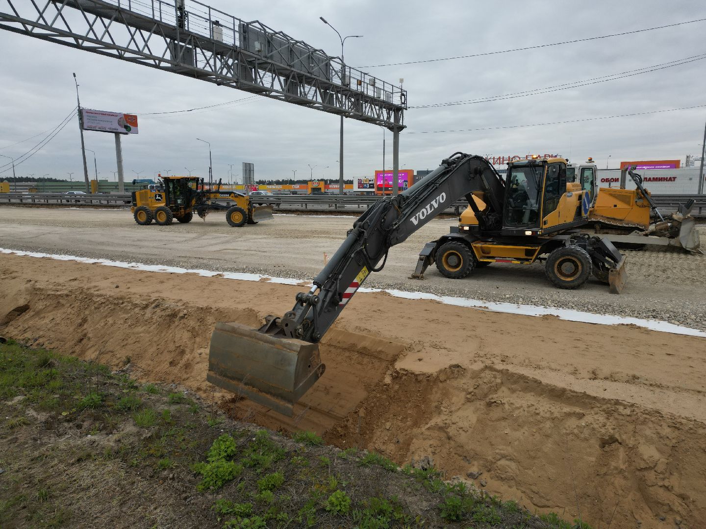 видео с коптера, шоссе, пушкинский,