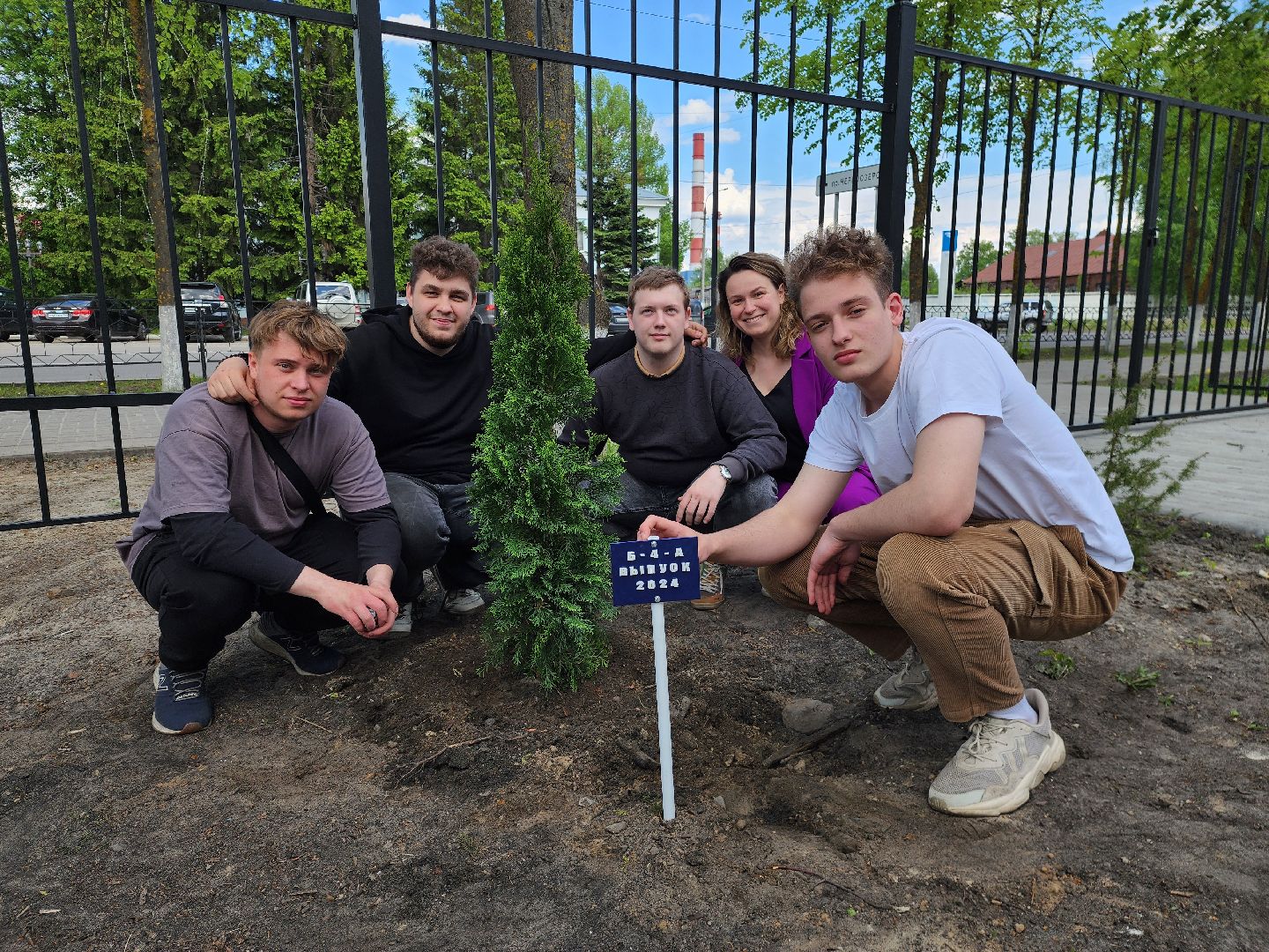 шатура, шэт, высадка туй, выпускные техникума, высадка деревьев,