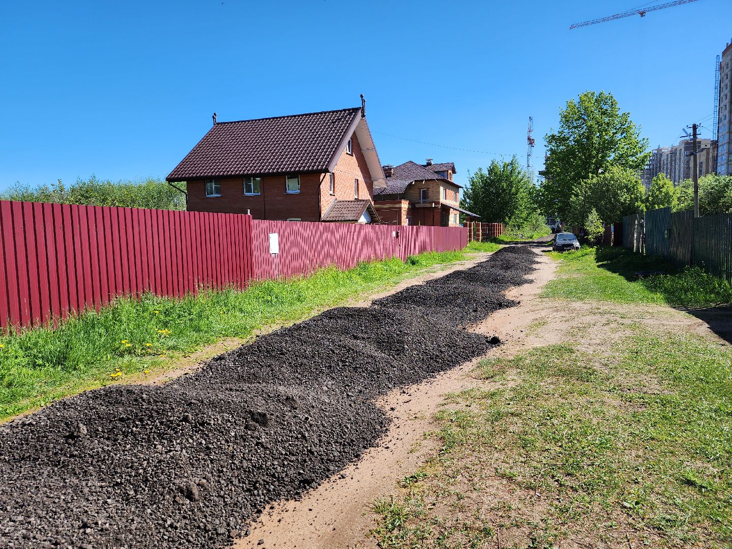 Асфальтовая крошка, Отсыпка дорог, Дубна, Дороги, Коммунальная техника,