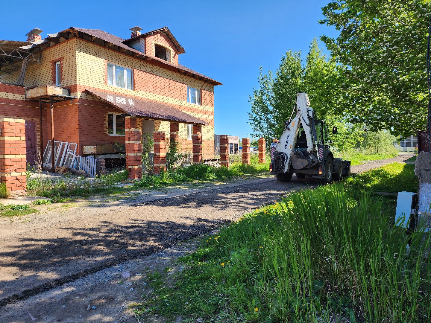 Асфальтовая крошка, Отсыпка дорог, Дубна, Дороги, Коммунальная техника,