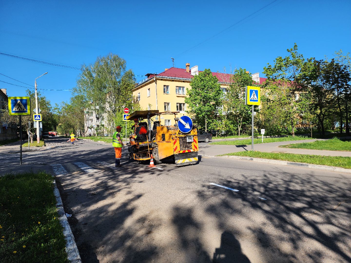 Дубна, Дорожная разметка, Благоустройство, обновление разметки,