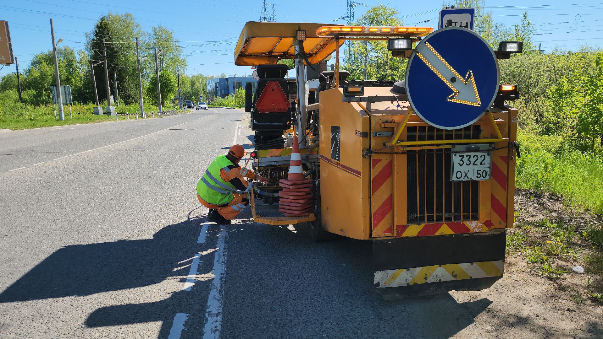 Дубна, Дорожная разметка, Благоустройство, обновление разметки,