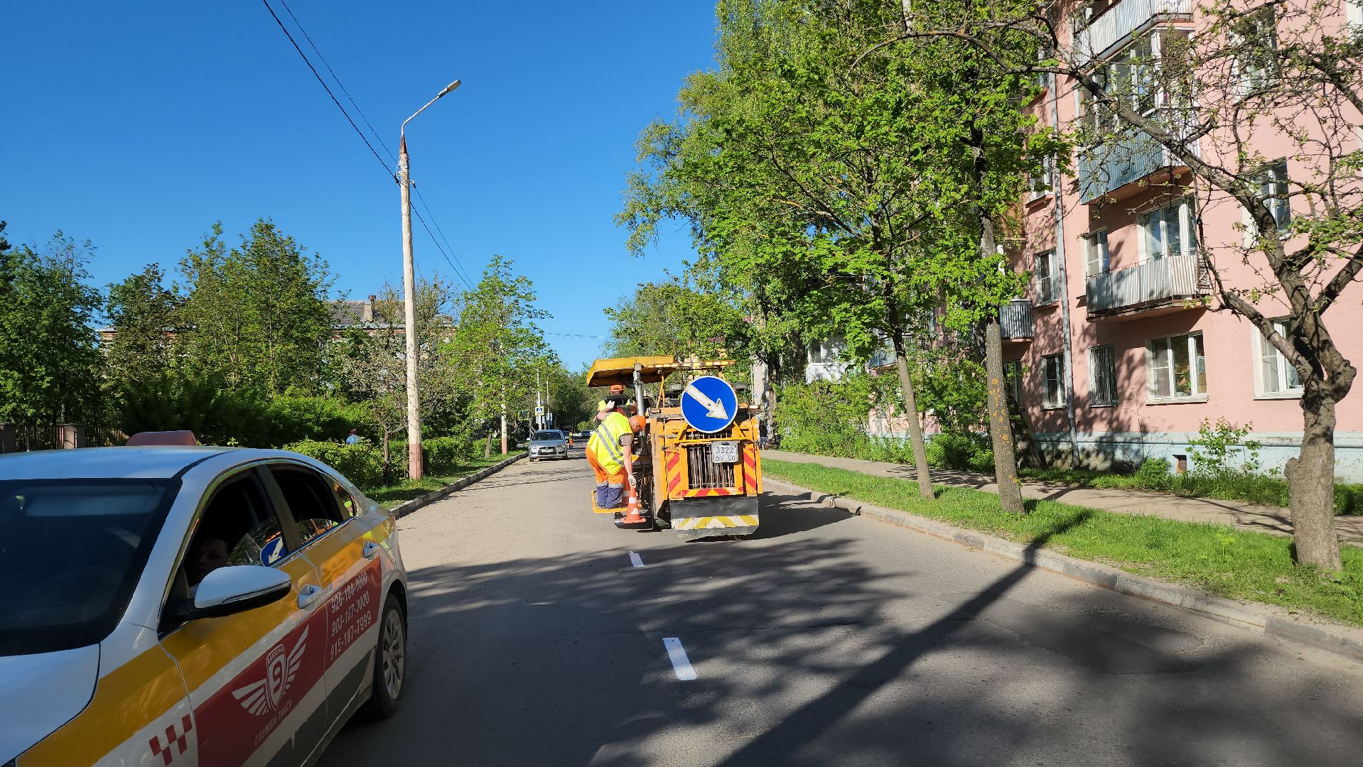 Дубна, Дорожная разметка, Благоустройство, обновление разметки,