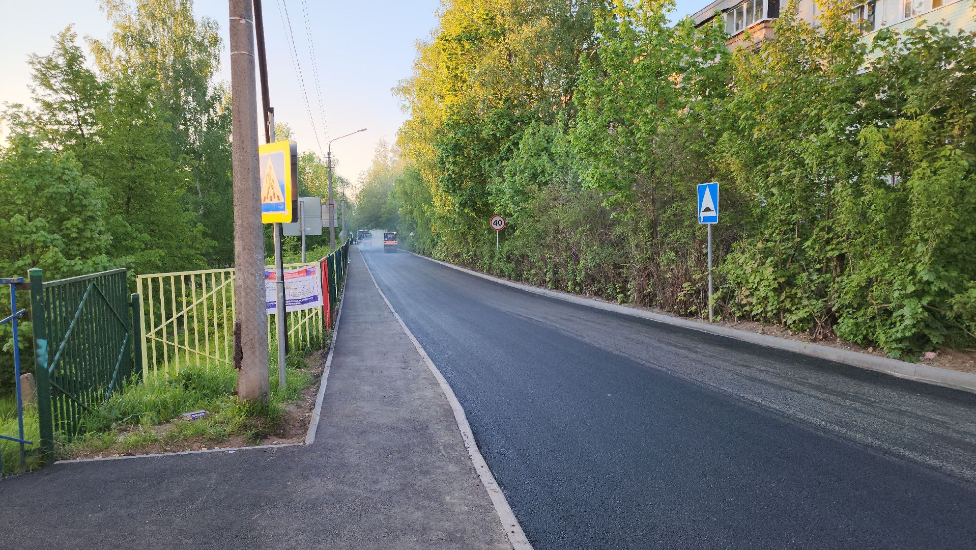 кашира, новокаширская, ремонт дороги, бордюры, тротуар, дорожная разметка, знаки,