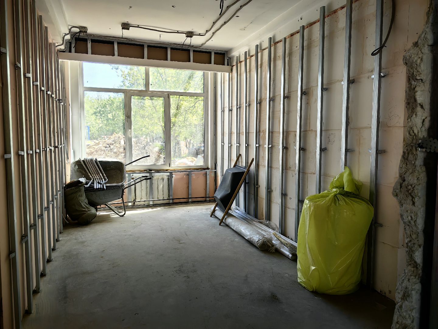 капитальный ремонт, школа, фасад, кровля, оборудование, техника, бригада рабочих, объект,