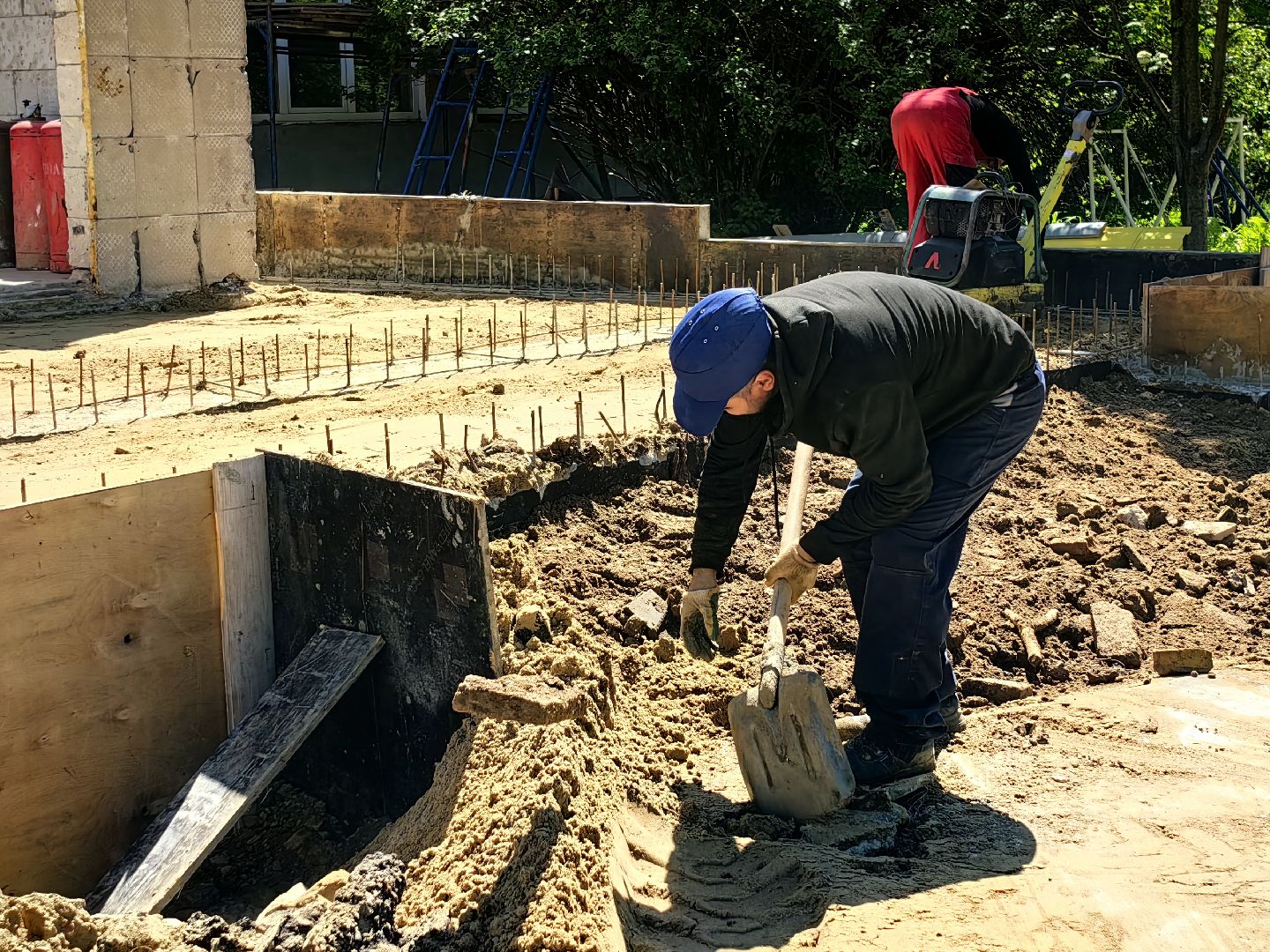 капитальный ремонт, школа, фасад, кровля, оборудование, техника, бригада рабочих, объект,