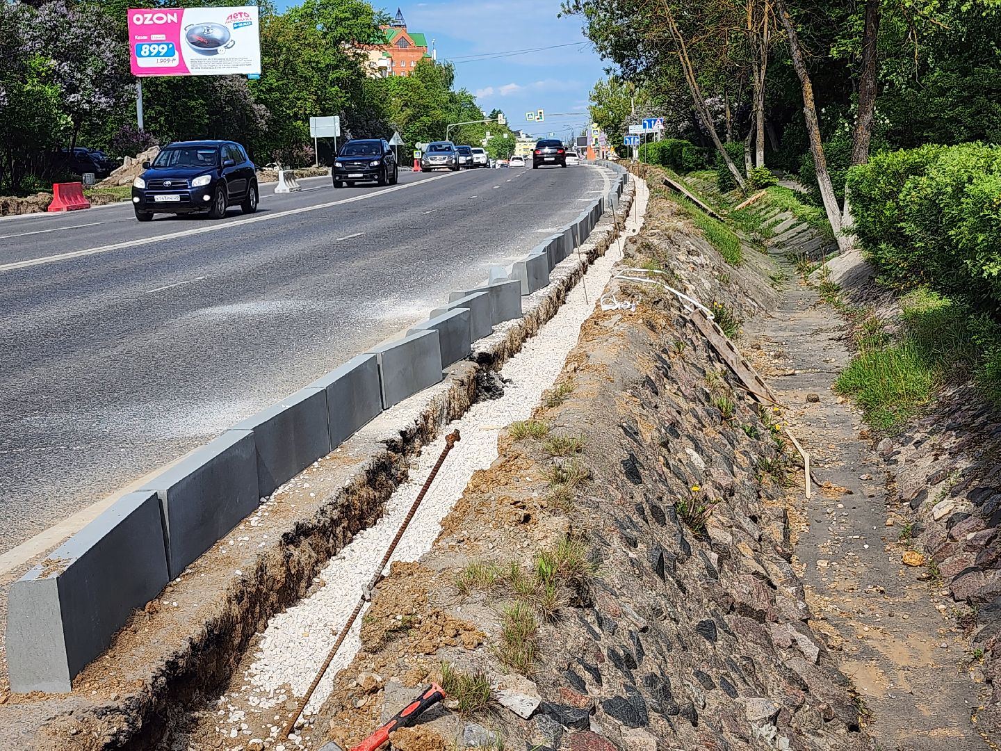 дороги, бордюры, ремонт дорог,