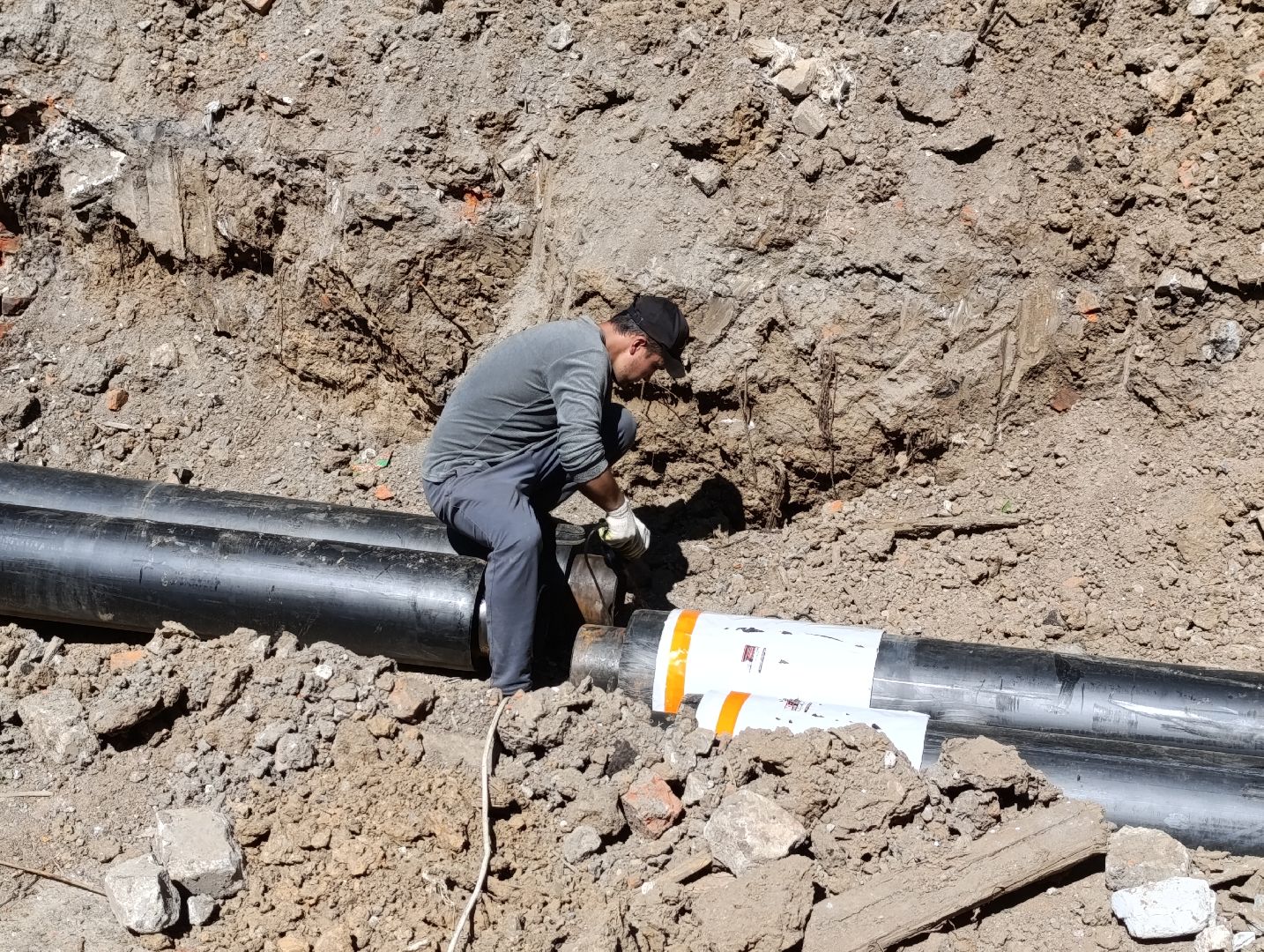 Бронницы, Замена теплотрассы, Благоустройство, Замена труб,