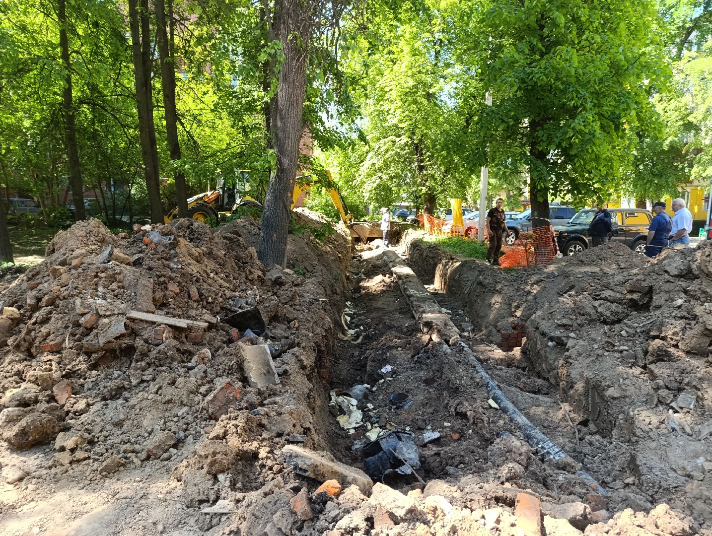 Бронницы, Замена теплотрассы, Благоустройство, Замена труб,