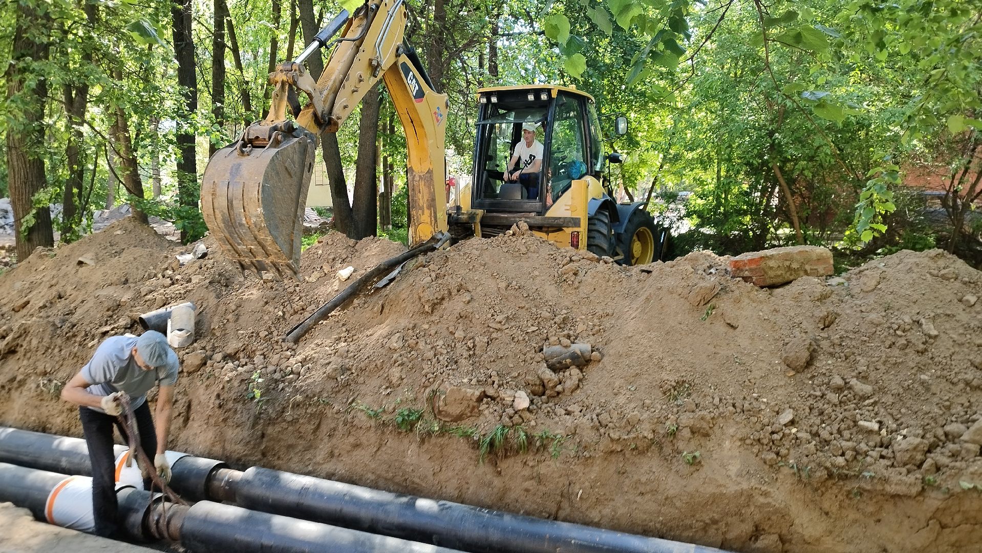 Бронницы, Замена теплотрассы, Благоустройство, Замена труб,