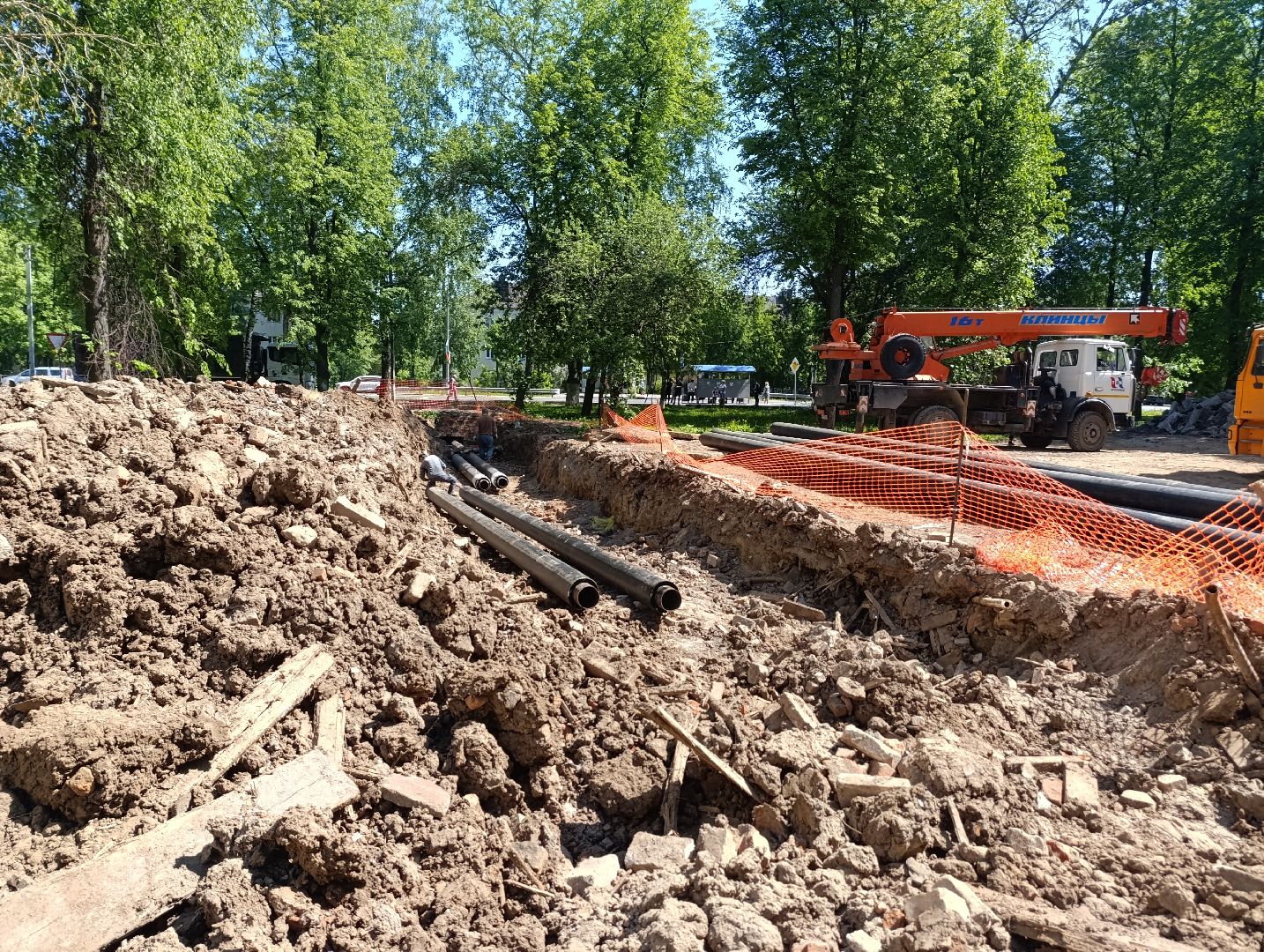 Бронницы, Замена теплотрассы, Благоустройство, Замена труб,