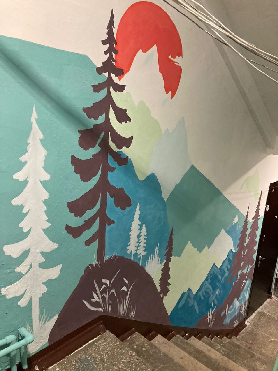 ЖКХ, ремонт подъездов, роспись стен