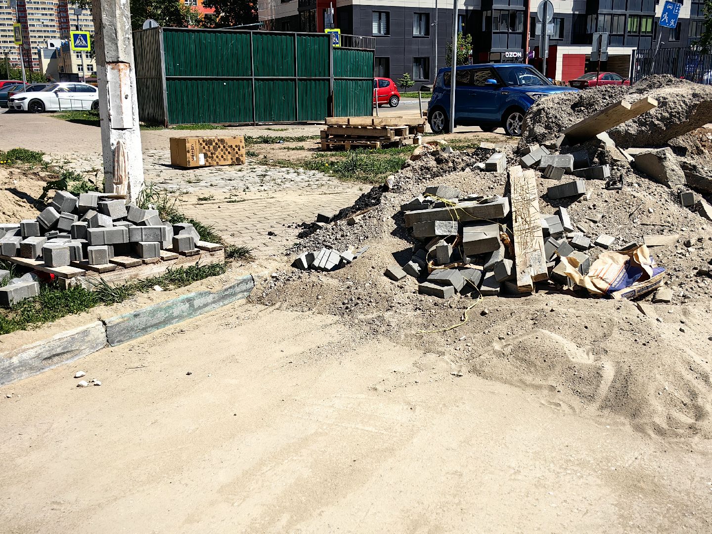 бордюр, тротуар, благоустойство, ремонт,